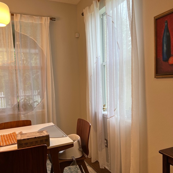 West Elm Contrast Circle Curtains (Set of 6 panels) as is  48 x96 - Picture 10 of 11